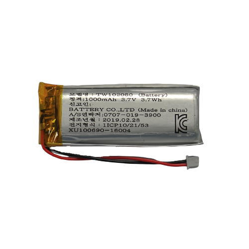 리튬폴리머 배터리 3.7V, 1000mAh, KC인증