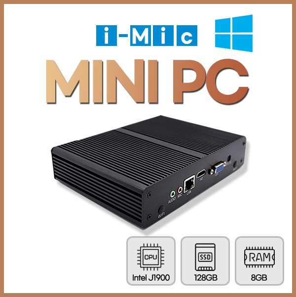 아이믹 미니 PC-인텔J1900 윈10 SSD128GB RAM8GB 산업용PC