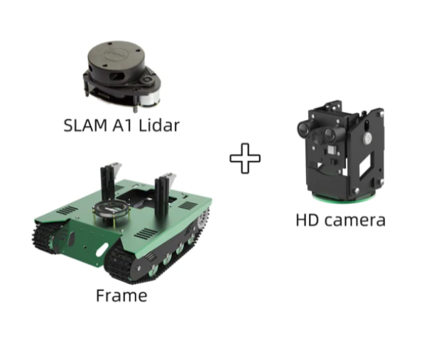 Jetson NANO 4GB(B01/SUB)용 Lidar Depth 카메라를 사용한 Yahboom ROS Transbot 로봇 Python 프로그래밍 컨트롤러 Jetson NANO 4GB 제외 카메라 HD 카메라 부속품 없이