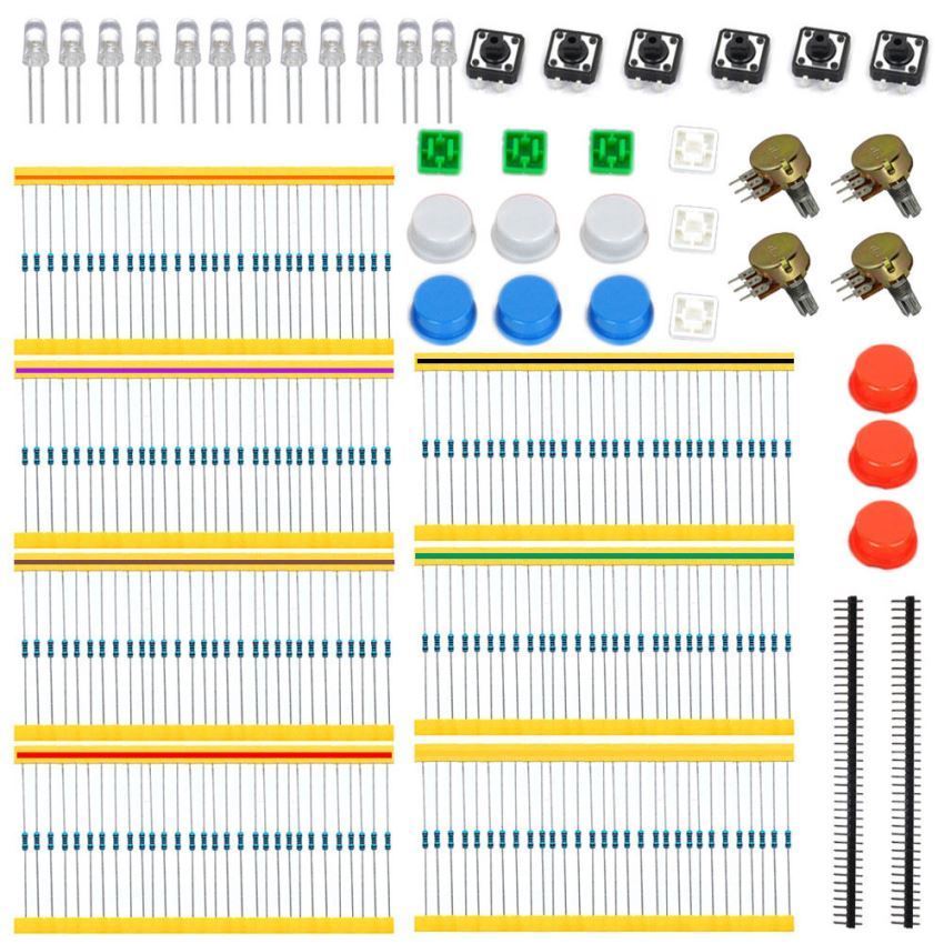 아두이노용 브레드보드 키트 / A1 Universal Carbon Resisters + Rotary Potentiometers Parts Set for Arduino