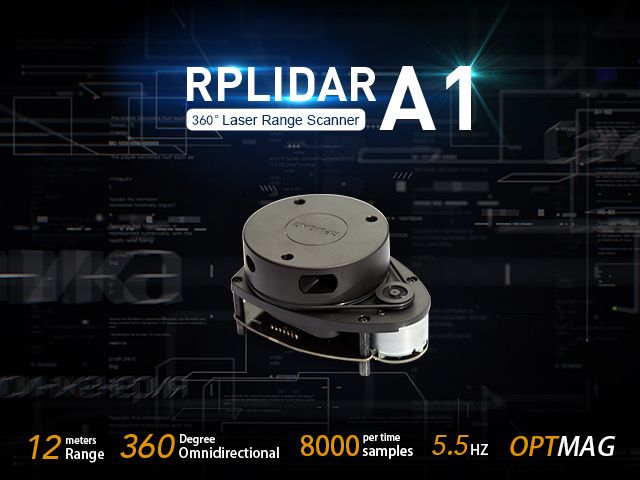 [114992561]RPLiDAR A1M8-R6 360 Degree Laser Scanner Kit - 12M Range