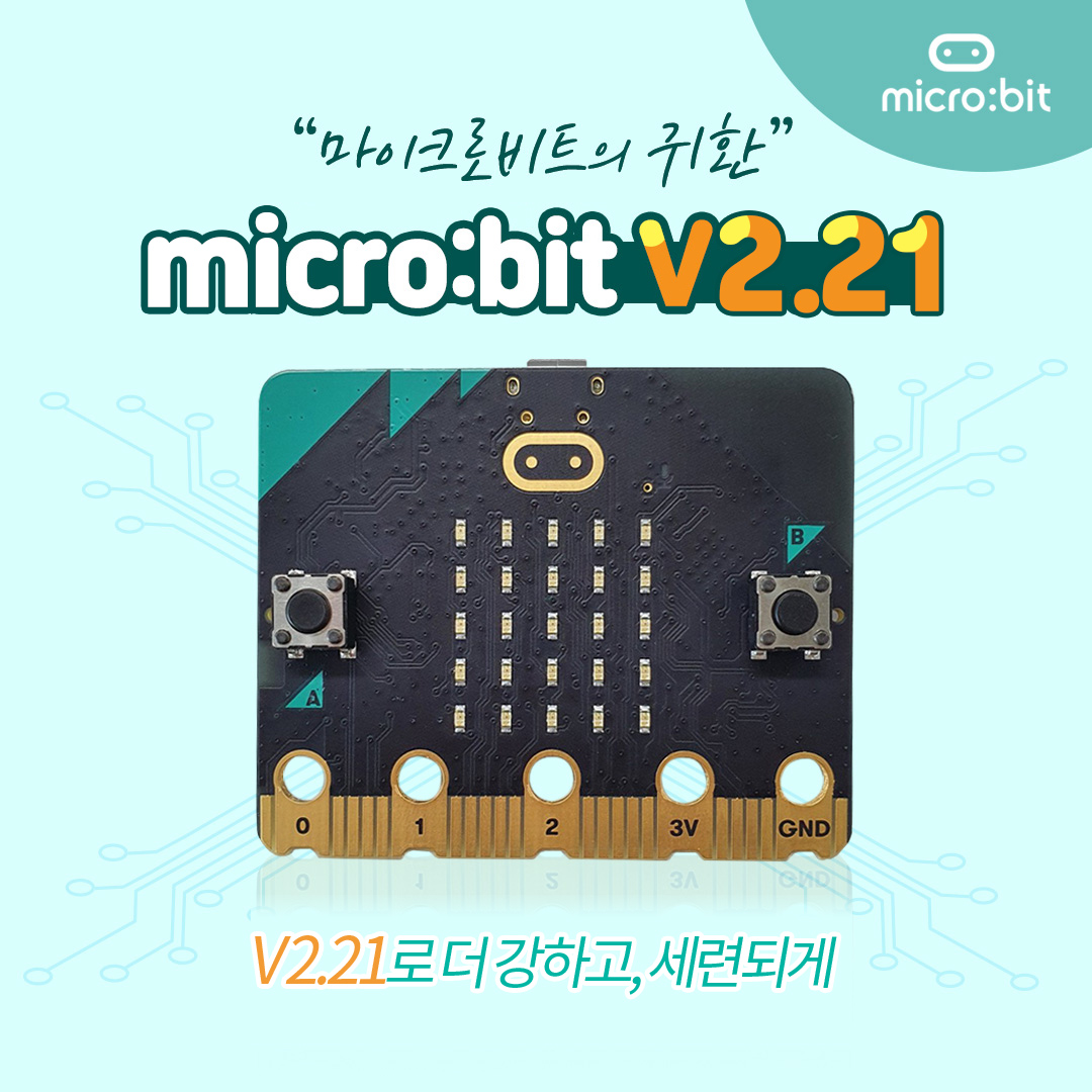 마이크로비트, 초소형 코딩용 컴퓨터, BBC micro:bit 단품 벌크팩 (v2.21)